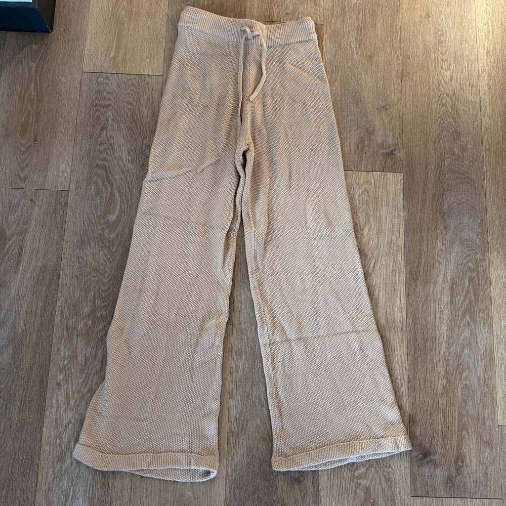 Cozy Tan Knit beachy Pants